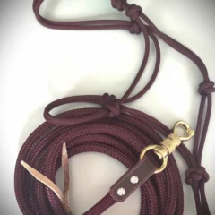 Ensemble éthologique, mousqueton de sécurité et finition en cuir