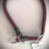 Collier à enfiler en corde bordeaux