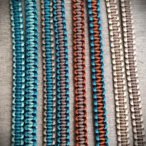 Collier en paracorde 3mm tons bleu marron